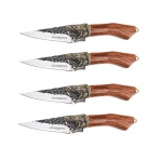Forged Butcher Knife Hand Forged Boning Butcher Knife With Leather Sheath 4P
