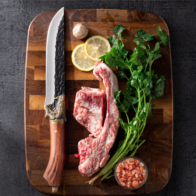 Hand Forged Camping Cooking Knife Outdoor Cooking Knife For Home, Outdoor Camping